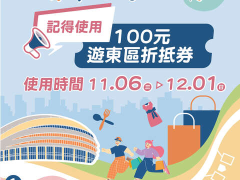 100元遊東區折抵券(圖片來源：臺北市商業處)