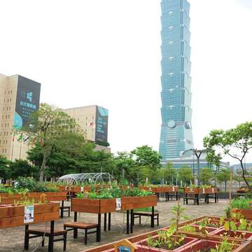 公園處於市府周邊建置田園療育區，針對銀髮族及身心障礙族群設計高架式植栽槽。（攝影/高讚賢）