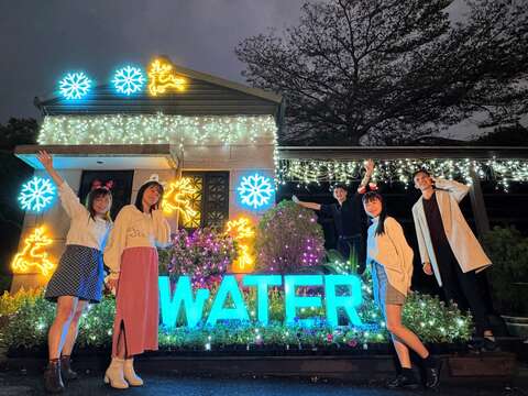 自來水園區燈飾陪您過聖誕(圖片來源：臺北自來水事業處)