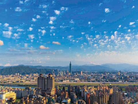 台北俯瞰。（潘俊霖攝）