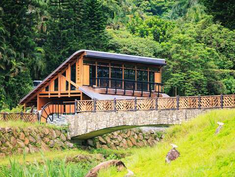 「金瑞田嬰小屋｣選用在地素材 降低長途運輸的碳足跡(圖片來源：臺北市政府工務局水利工程處)