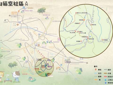 文山貓空社區地圖(圖片來源：臺北市政府工務局大地工程處)
