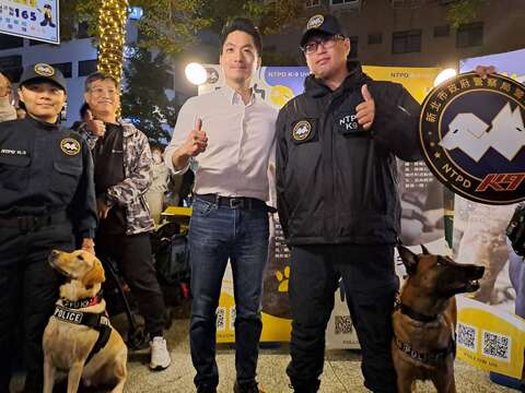 臺北市市長蔣萬安與新北市政府警察局刑事警察大隊合照(圖片來源：臺北大眾捷運股份有限公司)