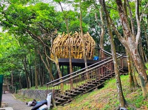 碧山露營場北側鳥巢造型營位(圖片來源：臺北市政府工務局大地工程處)