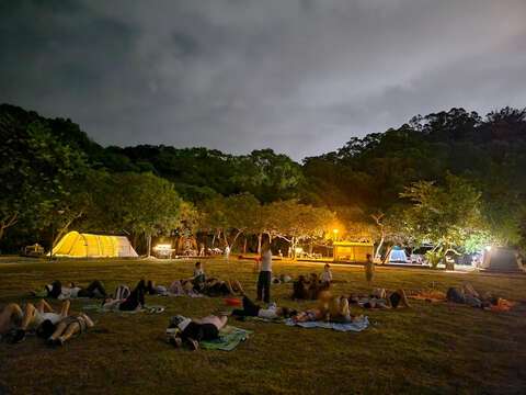 貴子坑露營場夜晚觀星活動(圖片來源：臺北市政府工務局大地工程處)