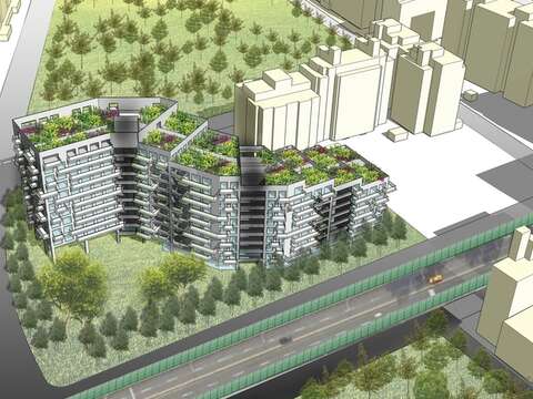 小彎公共住宅社區模擬示意圖