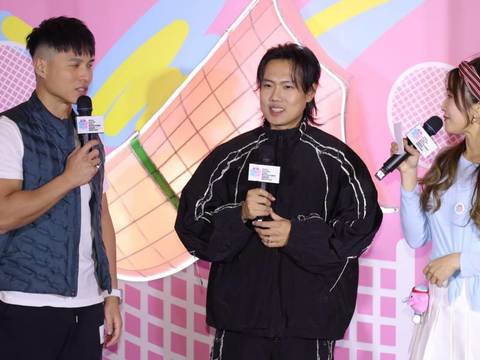 「玖壹壹」洋蔥分享訓練心得，並表示已報名參加世壯運拔河項目，要和世界挑一場。(圖片來源：臺北市政府觀光傳播局)