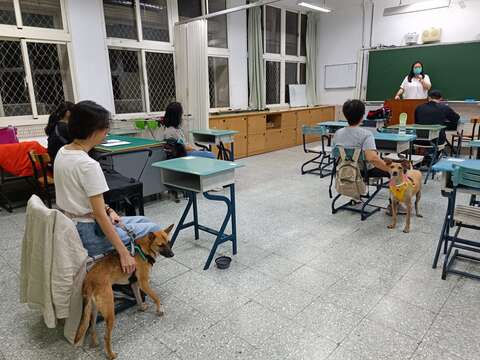 動態課程可以帶狗狗一起上課(圖片來源：臺北市動物保護處)