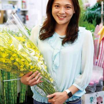 台北花市副董事長呂瀅瀅。(楊智仁攝)