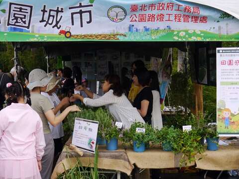 士林菊展展攤贈菜苗