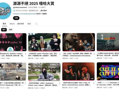 2025嘻哈大賞官方YouTube平台集結80組學生音樂作品，短時間累計22萬次觀看數。(圖片來源：臺北自來水事業處)