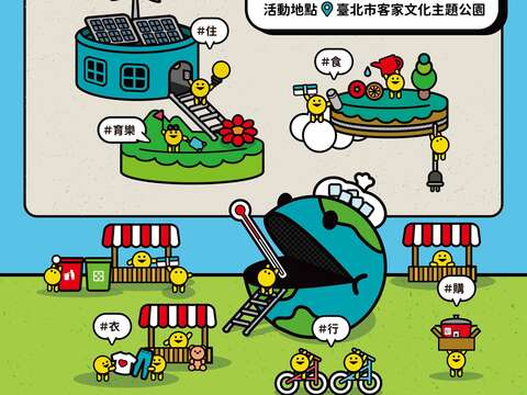「永續城市．綠動未來」園遊會海報(圖片來源：臺北市政府環境保護局)