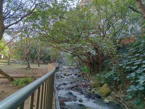 泉源公園是依溪流而建的公園(圖片來源:臺北市政府工務局大地工程處)