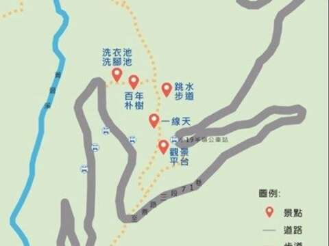 照片2 士林溪山社區景點位置圖
