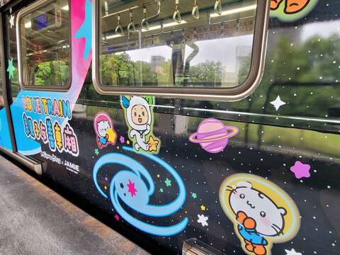 「2025 Space Travel 太空之旅」親子友善彩繪列車側面(圖片來源：臺北大眾捷運股份有限公司)