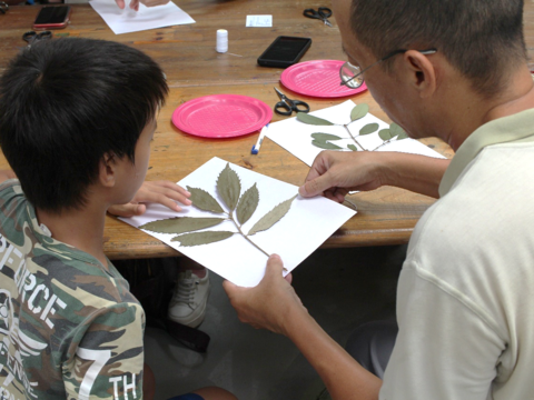 運用臘葉標本的技法讓植物裝飾在生活之中-(圖片來源：臺北市政府工務局公園路燈工程管理處)