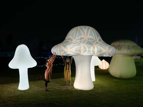 2025白晝之夜_尹子潔《仙女圖》─蘑菇自然生長形成的圓圈，被稱為仙女圈，相傳是仙女夜晚聚會的地方，象徵神秘與幸運（圖片來源：臺北市政府文化局）