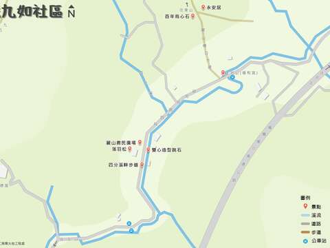 九如社區地圖（圖片來源：臺北市政府工務局大地工程處）