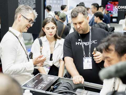2025 COMPUTEX國際廠商與買主交流熱絡。(圖片來源:臺北市政府觀光傳播局)