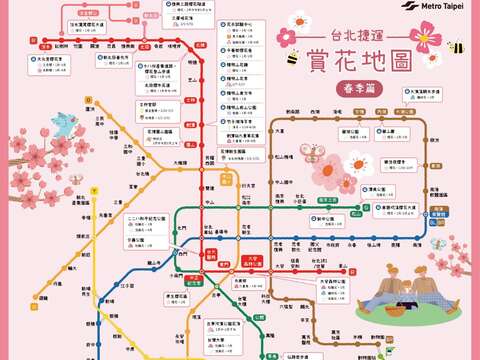 賞花地圖（圖片來源：臺北大眾捷運股份有限公司）