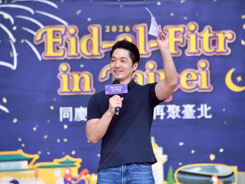 市長蔣萬安歡迎所有朋友參與2026臺北開齋節歡慶活動。（圖片來源：臺北市政府觀光傳播局）