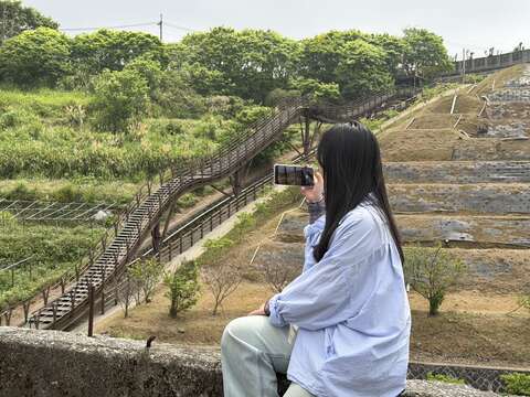 鵝尾山水田旁稻浪棧橋（圖片來源：臺北市政府工務局大地工程處）