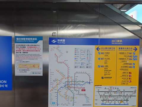 臺北車站旅客動線與施工資訊指引(圖片來源:臺北大眾捷運股份有限公司)