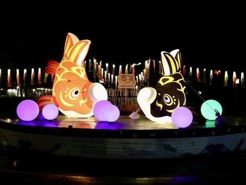 「鯉魚躍龍門」夜色氛圍(圖片來源:臺北市商業處)