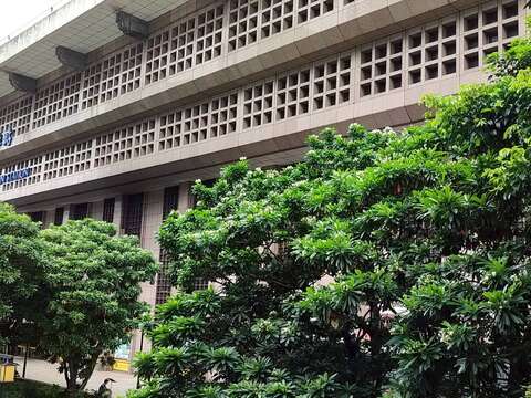 台北車站與海檬果(圖片來源:臺北市政府工務局公園路燈工程管理處)