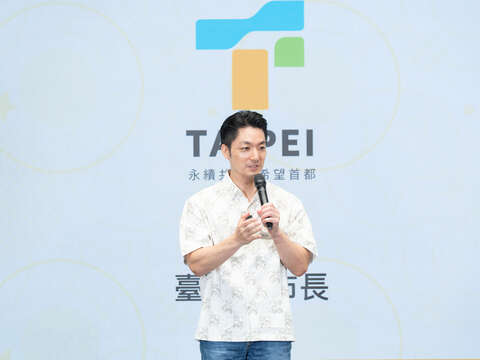 臺北市長蔣萬安致詞重現寶可夢經典台詞，歡迎訓練家們一同來臺北共同慶祝寶可夢30週年生日快樂！（圖片來源：臺北市政府觀光傳播局）