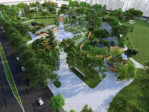 榮星花園公園改造後示意圖（圖片來源：臺北市政府工務局公園路燈工程管理處）