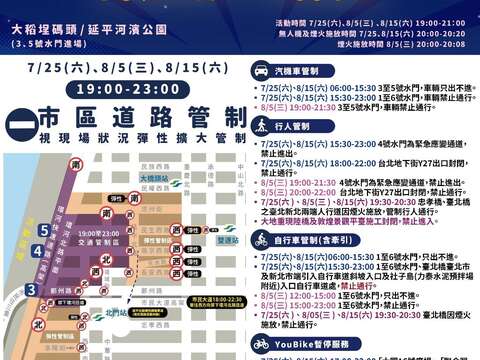 市區道路管制(圖片來源:臺北市政府警察局交通警察大隊)