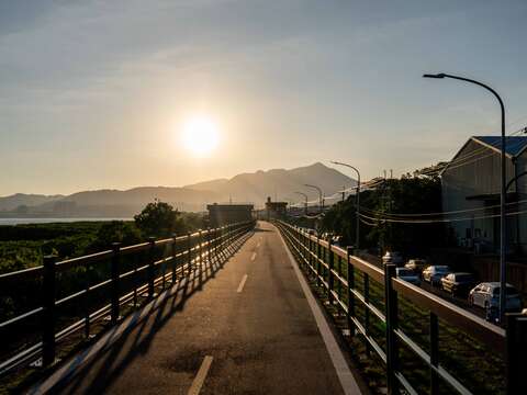 照片2一社子島夕陽(圖片來源:臺北市政府工務局大地工程處)