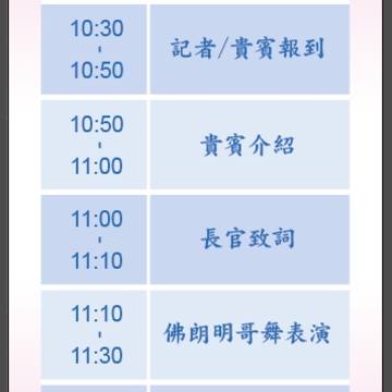 圖1、臺北玫瑰園春季展暨古典玫瑰區啟動活動流程表。