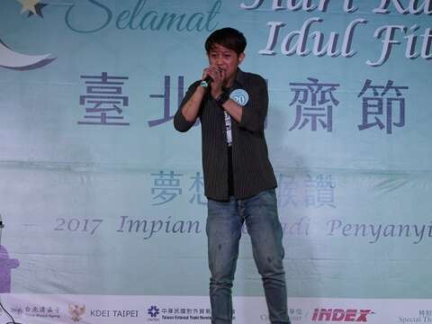 Topan_Nugraha帶來經典印尼歌曲引起現場共鳴，獲得比賽第三名