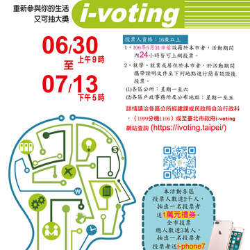 參與式預算提案i-Voting 抽iPhone
