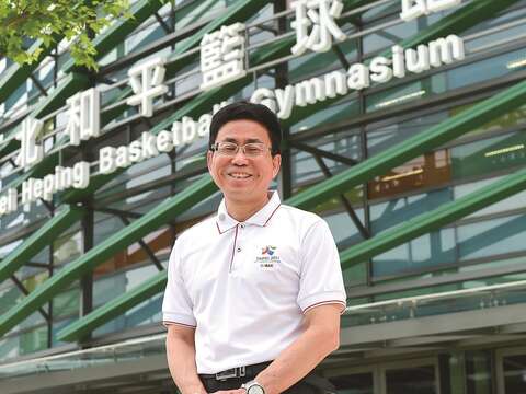 薛春明感謝所有同仁的努力,讓世大運的場館整建工程品質獲得世大運團長會議的貴賓肯定。(攝影/黃建彬)