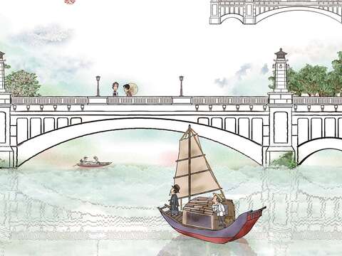 原臺北明治橋。（插圖／魚夫） ​​​​​​​