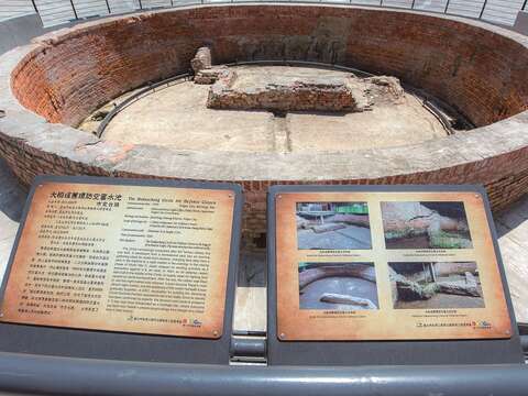 建成圓環掩蓋多年的防空蓄水池重現原貌。(攝影/黃建彬)