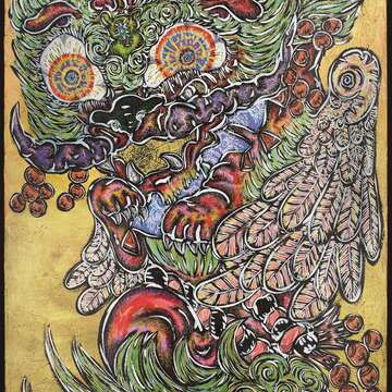 台灣首個展展出作品〈阿獅子．最終型態〉。（圖／株式會社 風土提供）