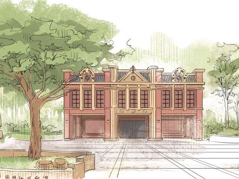 蔣渭水紀念公園（繪圖／James Lee）
