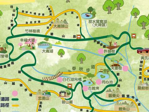 春節年假遊白石湖　同心池紅妝迎新春