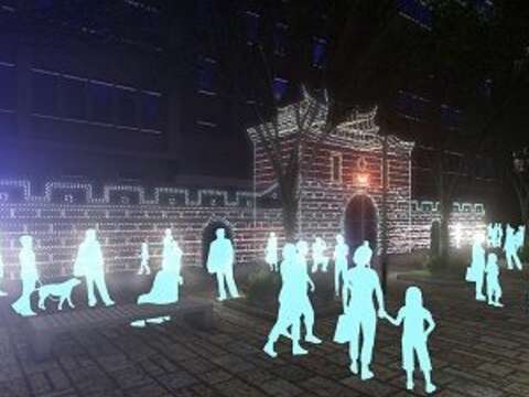 穿越清代臺北寶成門城牆 臺北燈節重現「西門城垛」風華 祈福燈區寫下新年心願 歷史想望與現實願望的交錯