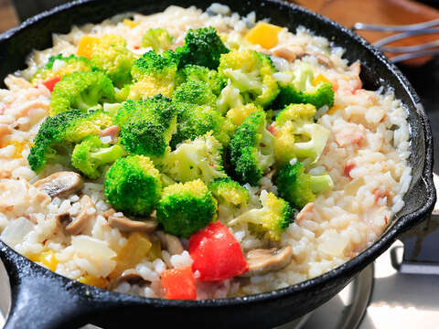 鮮蔬培根燉飯（攝影／楊智仁）
