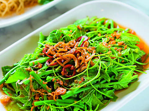 「川味龍鬚菜」色形兼具,口味香麻帶勁。(攝影/台北畫刊)