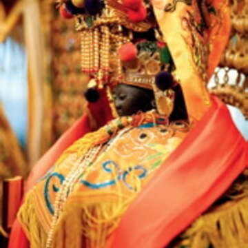 松山慈祐宮的黑面媽祖。