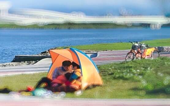 社子岛迎星码头-帐篷(图片来源:滑水协会)