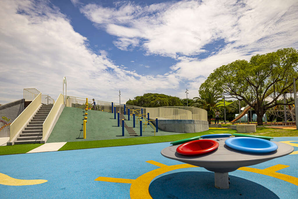 「地球旅行」儿童游戏场设施新颖多元(图片来源：台北市政府观光传播局)