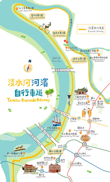 tamsui tourist map