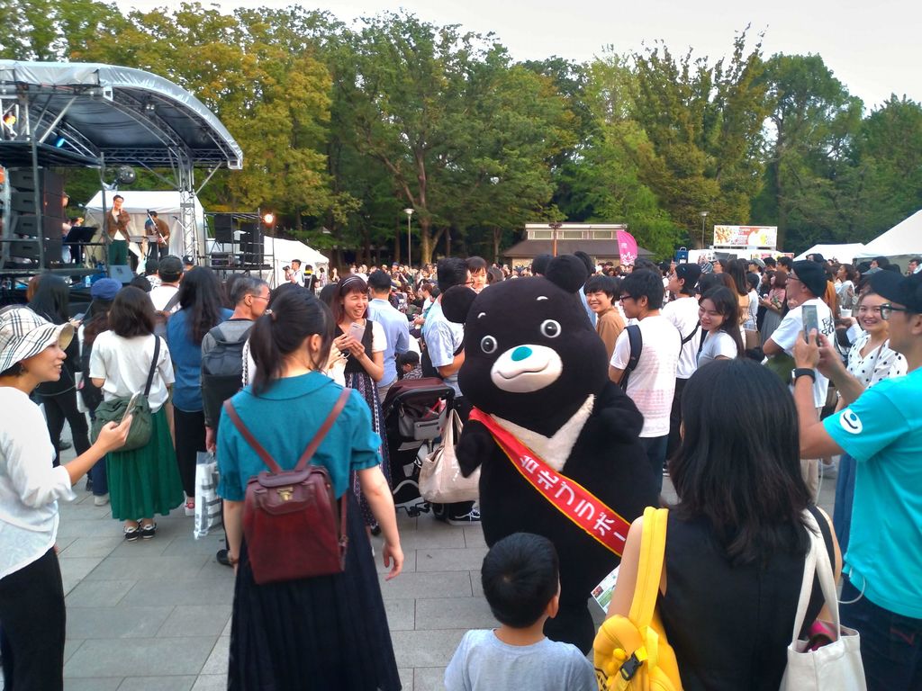 Taiwan_Plus_熊讚代表臺北市政府觀光傳播局前往日本上野參加Taiwan_plus活動，可愛魅力吸引眾多日本旅客。